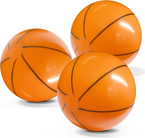 Novelty Place Pelotas inflables de playa, paquete de 3, baloncesto de playa de 12 pulgadas para niños, suministros de fiesta de verano en la playa,