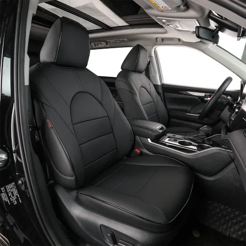 EKR Highlander Fundas de asiento para SUV, Toyota Highlander 2020 2021 2022 2023 2024 2025 2026, 2ª fila 40/60 dividida, fundas de asiento de Negro