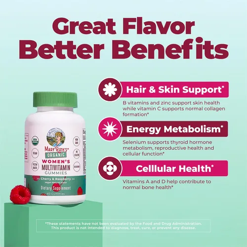 Miniatura 5 de MaryRuth Organics Multivitamínico para mujeres 14 Gomitas multivitamínicas para mujeres para apoyo inmunológico Salud de la piel Sin azúcar
