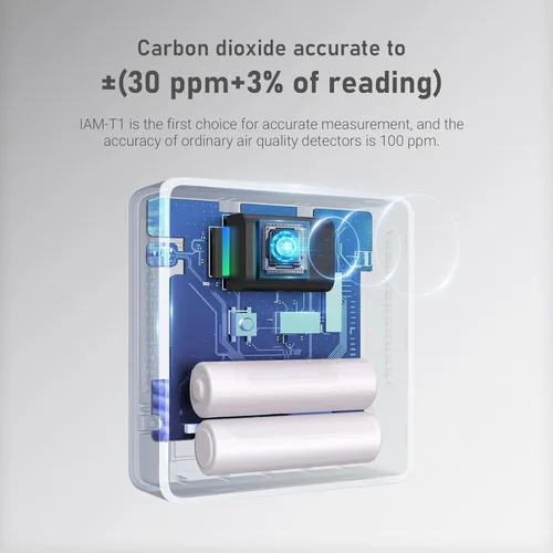 Miniatura 3 de INKBIRD Detector de CO2 portátil con Bluetooth, monitor inteligente de calidad del aire interior, puede detectar CO2, temperatura, humedad, etc.