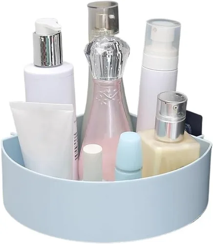 Organizador de ducha Estante de baño organizador adhesivo para baño, cesta de almacenamiento de gel de champú, decoración de esquina de baño,