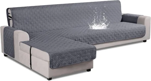 Miniatura 24 de VANSOFY Fundas de Sofá Seccional Mejoradas 100% Impermeables en Forma de L Funda Reversible para Chaise Lounge Funda Protectora de Sofá Seccional