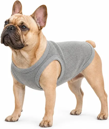 Miniatura 27 de Lovelonglong Ropa para mascotas de verano 2019, ropa para perro, camisetas en blanco, camisetas acanaladas, chalecos de hilo superior para perros