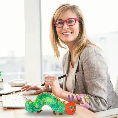 Miniatura 5 de Peluche de la Oruga Muy Hambrienta - Animal de Peluche de Algodón Suave, Inspirado en Eric Carle, Encantador Cojín para Niños, Decoración del Hogar