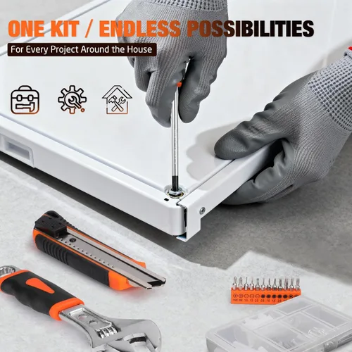 Miniatura 5 de Juego de herramientas de 248 piezas - Kit de herramientas manuales domésticas generales con estuche de almacenamiento de caja de herramientas
