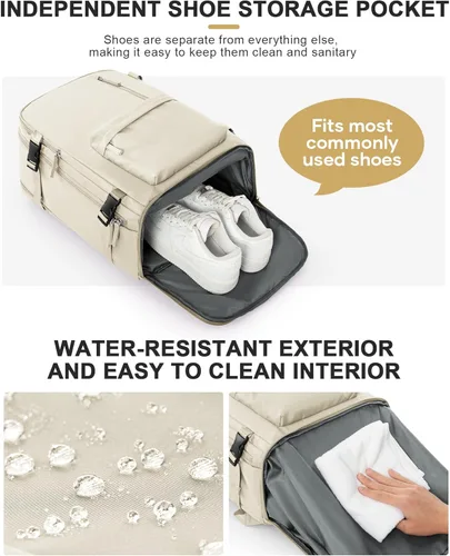Miniatura 5 de VGCUB Mochila Grande de Viaje de Trabajo y Negocios Equipaje de Mano Aprobado para Vuelo Mochila para Laptop para Mujeres y Hombres Mochila