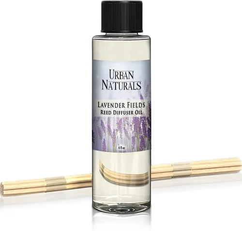 Miniatura 86 de Urban Naturals Recambio de aceite difusor de varillas ámbar y lavanda, lavanda relajante, ámbar cálido, aroma calmante para habitación, 4 onzas +