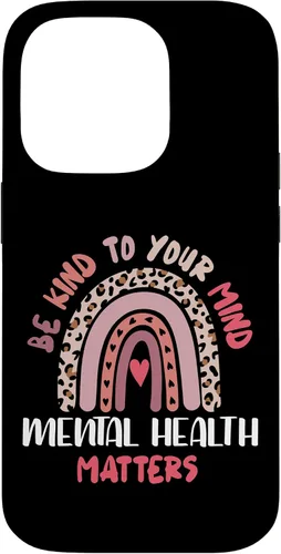 Miniatura 17 de iPhone 16 Mental Health Matters Rainbow Be Kind To Your Own Mind Case
