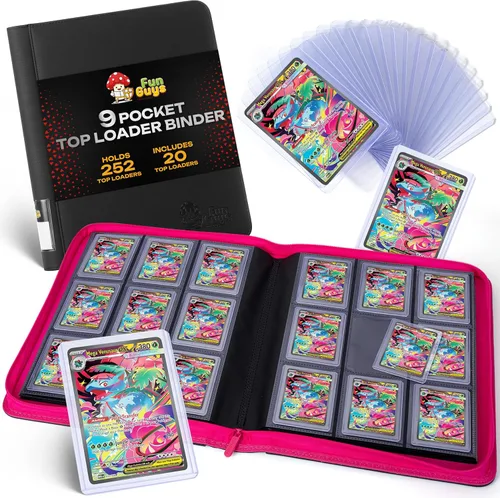 Miniatura 15 de FunGuys Toploader - Carpeta de almacenamiento para tarjetas, 252 carpetas con 9 bolsillos superiores, colección de tarjetas para Yugioh, MTG, TCG