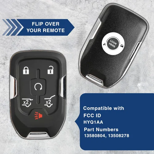 Miniatura 5 de KeylessOption Llavero inteligente de arranque remoto de entrada sin llave con llave para Chevy Tahoe Suburban 15-19, GMC Yukon XL HYQ1AA 15-20