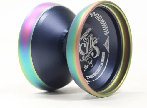 Socius - Yoyó - Bi-Metal - Shion Araya Signature YoYo (arcoíris azul medianoche con borde plateado)
