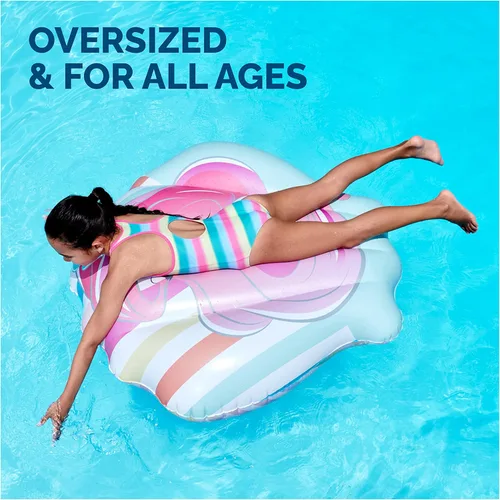 Miniatura 4 de Swimways Disney Princess Ariel - Barco reversible, flotadores inflables para piscina y juguetes de piscina para niños, accesorios de piscina