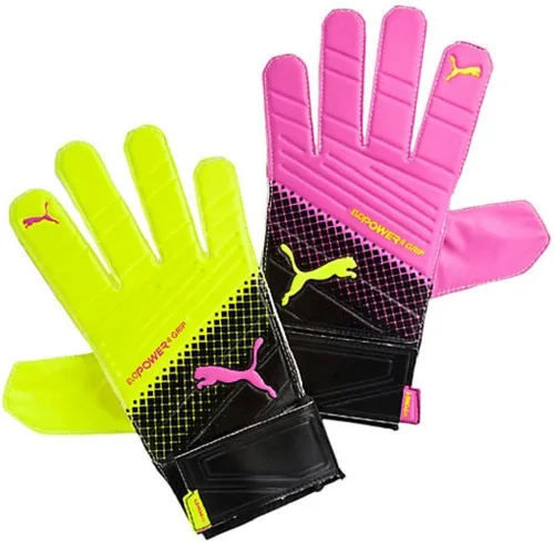 PUMA Evopower Grip 4.3 Tricks Portero Rosa Glo/Guantes de Seguridad Amarillo/Negro