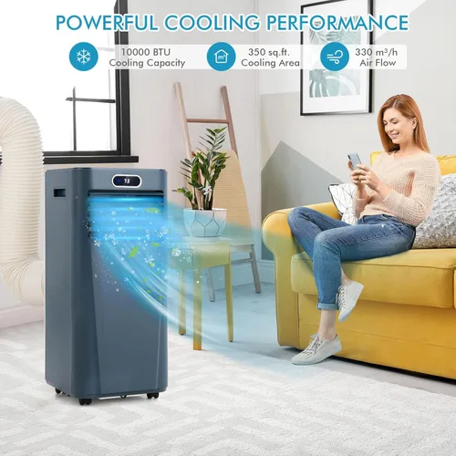 Miniatura 3 de PETSITE Aire acondicionado portátil, unidad de refrigeración de CA 3 en 1, función de ventilador y enfriador de aire, control remoto, kit de ventana