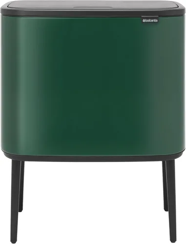 Miniatura 28 de Brabantia Bo Cubo de basura - 1 cubo interior de 9.5 galones (acero mate FPP) cubo de basura para residuos/reciclaje, compartimento extraíble +