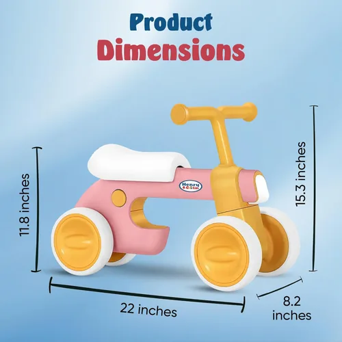 Miniatura 9 de Henry & Colin Bicicleta First Balance para niños de 1 año, bicicleta de 4 ruedas con luces divertidas y música, asiento suave, juguete de paseo sin