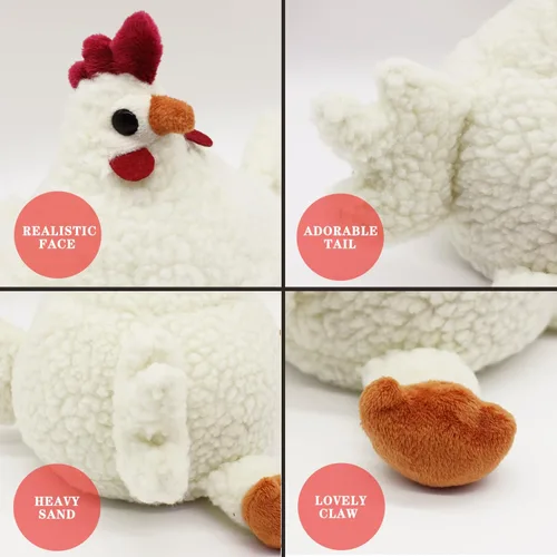 Miniatura 2 de Lindo Tope Decorativo para Puerta para Hogar y Oficina, Topes de Puerta de Piso, Protectores de Pared Pesados de Tela con Peso de Animal, Pollo