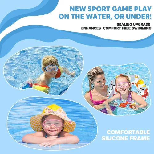 Miniatura 3 de Gafas de natación impermeables y antivaho para niños, gafas de natación para niños de 2 a 14 años