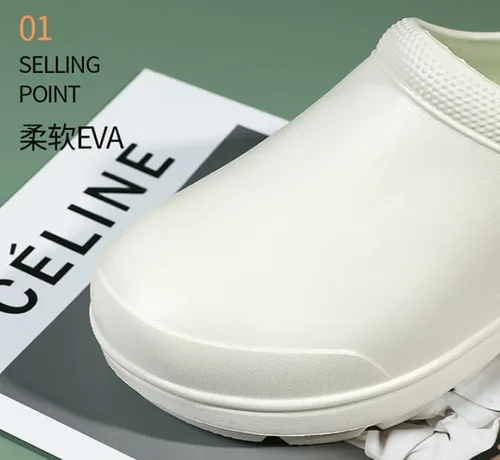 Miniatura 4 de Zuecos de EVA para hombre y mujer, cómodos, duraderos, antideslizantes, resistentes al aceite, impermeables, zapatos de trabajo profesionales