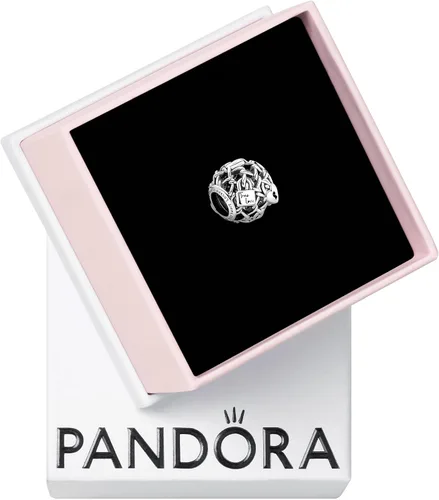 PANDORA Colgante de candado de cadena calada, compatible con PANDORA Moments, impresionantes joyas para mujer, hechas con plata de ley