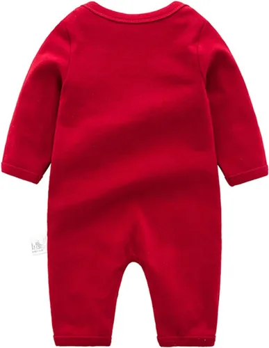Miniatura 2 de TBUIALL Mono para bebé recién nacido, para otoño, sólido, cálido, manga larga, mameluco
