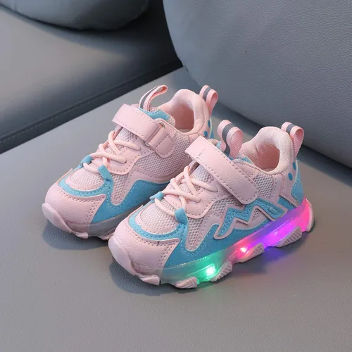 Miniatura 2 de YDNGF Los niños del bebé de las muchachas llevaron la luz luminosa corriendo los zapatos del deporte 12M-6Y de los niños pequeños