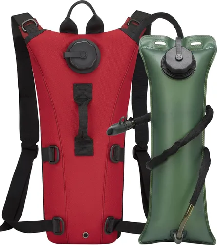 Miniatura 6 de Mochila Táctica de Hidratación Militar con Bolsa de Agua de 3L, Portador de Vejiga de Agua Impermeable para Correr, Trotar, Ciclismo, Senderismo
