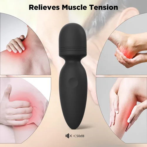 Miniatura 2 de Fuwyiy Mini Masajeadores Manuales de Espalda, Regalos para Mujeres Pequeño Masajeador de Mano Inalámbrico con 10 Modos, Masajeador Personal de Mano