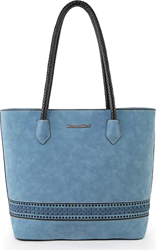 Montana West Bolsas Tote Tejidas para Mujeres, Carteras y Bolsos de Mano con Bolsillo Trasero con Cremallera