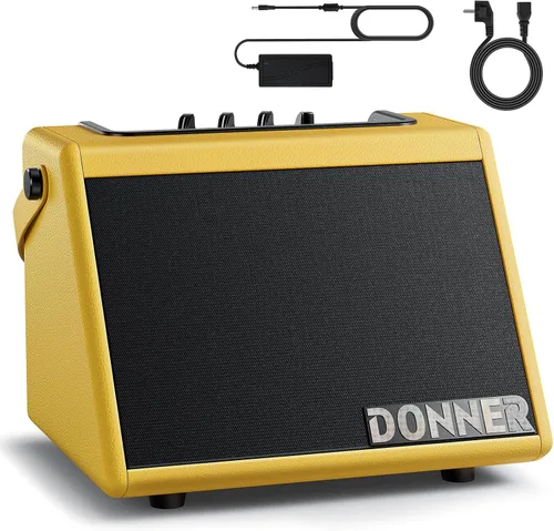Miniatura 8 de Donner Mini amplificador de tambor eléctrico 20 W, amplificador de tambor electrónico inalámbrico altavoz DDA-20 portátil para práctica en el hogar