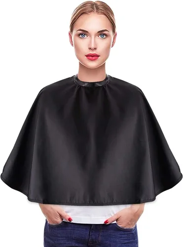 Miniatura 8 de Noverlife Maquillaje Cabo Shortie Makeover Bib Salón de Belleza Smock para Clientes Peine Barba Afeitado Peluquería Champú Capa