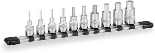 TONE Juego de llaves hexagonales con soporte de zócalo (tamaño de pulgadas) HHB310 3/8" pulgadas Drive 10 piezas