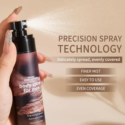 Miniatura 4 de Spray corporal para hombres, desodorante sin aluminio para hombres, spray corporal para hombre, potente fórmula suave de frescura, sin alcohol, apto