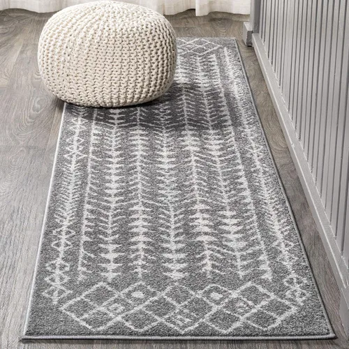 Miniatura 15 de JONATHAN Y Ziri Alfombra Corredor Geométrica Marroquí Negro/Crema, 2x8 pies, Bohemia, Escandinava, Fácil Limpieza para Sala de Estar, Dormitorio