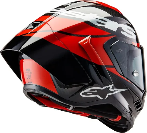 Miniatura 2 de Alpinestars Casco Supertech R10 Element, de fibra de carbono, diseño aerodinámico de cara completa, ventilación y seguridad, certificado DOT y ECE