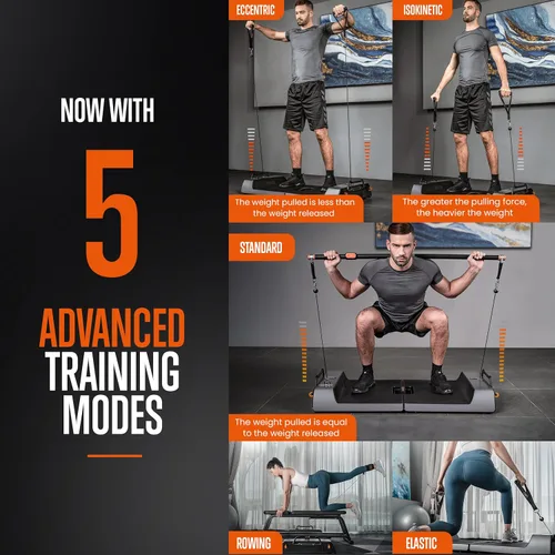 Miniatura 3 de SQUATZ Pluto Board Smart Home Gym Version I 100 LBS Resistance, Multifunctional All in One Gym, Single Cable Weight Machine with Multiple Training