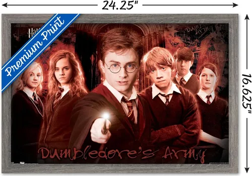 Miniatura 3 de Harry Potter y la orden del fénix - Póster de pared grupal, 22.4 pulgadas de largo x 14.7 pulgadas, versión enmarcada en madera de granero