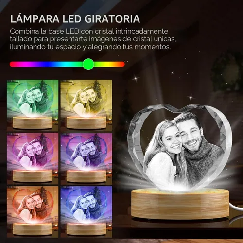 Miniatura 5 de YSPQBY Foto de cristal 3D personalizada, regalos personalizados para padre, papá, abuelo, hombres, marido, novio, él, gran regalo personalizado