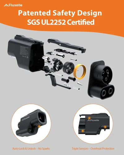 Miniatura 2 de Adaptador de EV NACS a CCS, Certificado UL2252 500A/1000V Adaptador de Carga Rápida con Interbloqueo, Compatible con Supercargadores Tesla