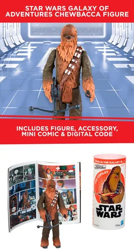 Miniatura 3 de STAR WARS Figura de Chewbacca y mini cómic de Galaxy of Adventures