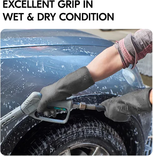 Miniatura 6 de Vgo... Men's Work Gloves,Abrasion & Tear Resistant,for Construction, Cement, Sewage, Drain Cleaning & Rough Tasks(TP1117)