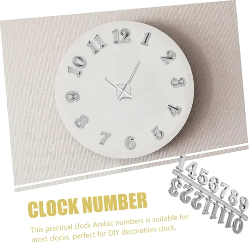 Miniatura 5 de 5Sets Números de reloj Números decorativos para relojes de pared Piezas de repuesto de plástico para decoración