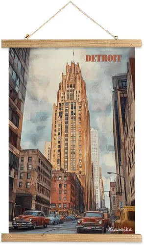 Miniatura 8 de Buenos Aires Argentina - Póster artístico de pared, impresión vintage de viaje con monumento a Obelisco, rollo colgante de lienzo de lino con marco