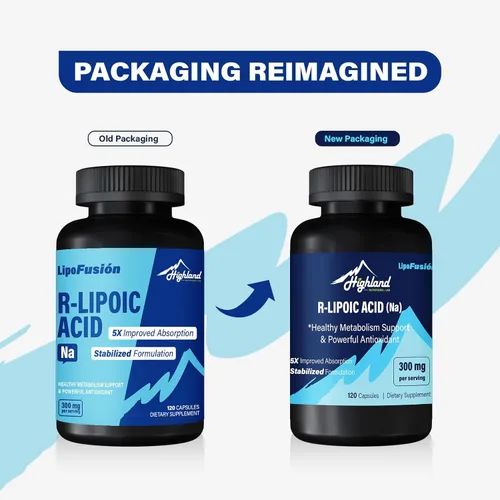 Miniatura 2 de Ácido lipoico R (Na) 300 mg por porción, 120 cápsulas, hasta 5 veces mejor absorción, excelentes suplementos dietéticos para un apoyo saludable
