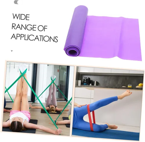 Miniatura 4 de TOYANDONA 3 bandas de resistencia moradas, ligeras, portátiles, elásticas para yoga, pilates, entrenamiento de fuerza, ballet, danza, terapia