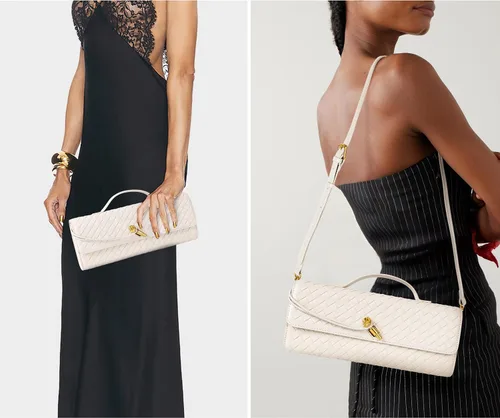 Miniatura 2 de Joryin Bolso tejido para mujer, bolso de mano de cuero tejido, bolso cruzado, bolso formal de noche, cuero vegano
