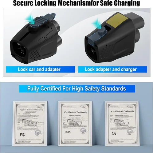 Miniatura 8 de 2026 actualizado para adaptador NACS a CCS, [máximo 500 A 1000 V] Adaptador de carga de vehículo eléctrico de carga rápida, adaptador de cargador