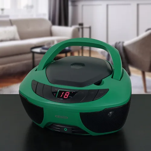 Miniatura 2 de Jensen CD-475 Boombox estéreo portátil deportivo (verde)