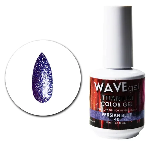 Miniatura 5 de WAVEGEL - Esmalte de uñas en gel con purpurina, colección Titanio, #28 Twinkle Pink I 0.5 onzas