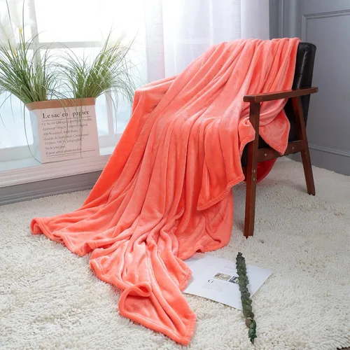Miniatura 18 de NANPIPER manta decorativa gruesa y ultrasuave de microfelpa, para todas las estaciones, manta peluda de microfibra prémium para sofá y sillón, Coral